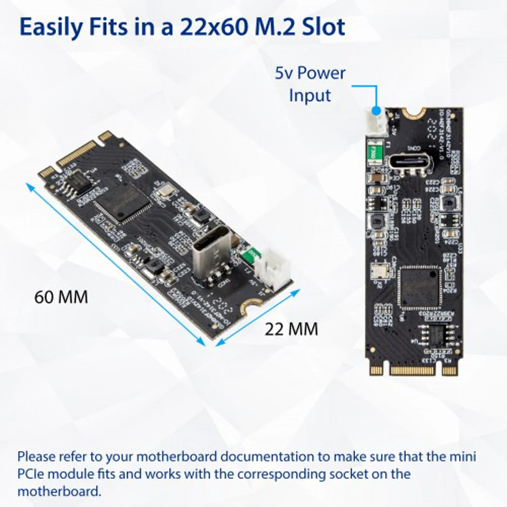 iocrest usb 32 gen 2 10 гбитс 1 портовый type c m 2 22x60 b m клю
