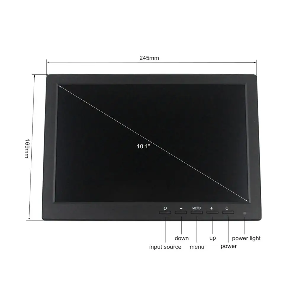 10 1 &quotTFT ЖК HD монитор DIYSECUR со встроенным динамиком с входом BNC / AV VGA HDMI 1280x800 для
