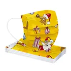 10 шт., детская трехслойная маска для лица с рождественским принтом