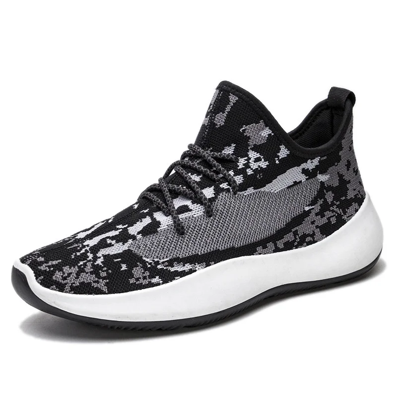 

Summer New Men's Shoes 2021 Breathable Running Korean Fashion Casual Flying Woven Sneakers sneakers