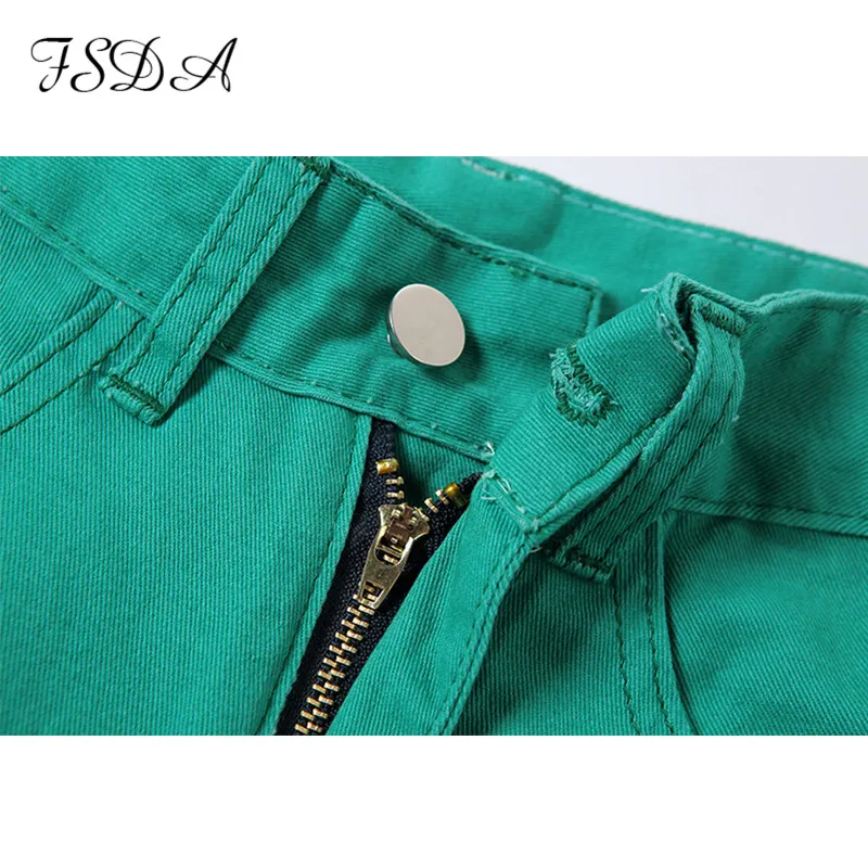 

FSDA Green High Waist Jean Pants Women Y2K Fashion Casual Summer Spring Wide Leg Denim Trouser Long Vintage