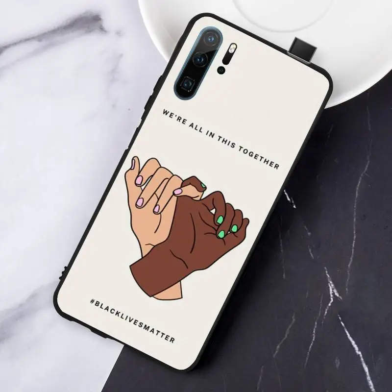 

Black Lives Matter BLM text Phone Case For Huawei honor Mate P 10 20 30 40 i 9 8 pro x Lite smart 2019 nova 5t