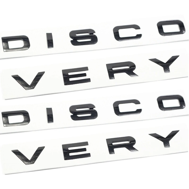 

18Pcs 3D Glossy Black Letter DISCOVERY Car Rear Front Badge Emblem Decal Sticker For Land Rover Front Hood Rear Trunk
