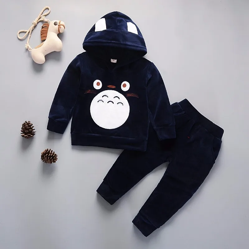 JGlongmao Navy Новая детская одежда на весну-осень с персонажами из мультфильмов для мальчиков Повседневное хлопковая футболка с коротким рукавом, одежда, штаны 2 шт./компл. Одежда для маленьких детей комплект одежды для детей, спортивный костюм - Цвет: JGlongmao Navy