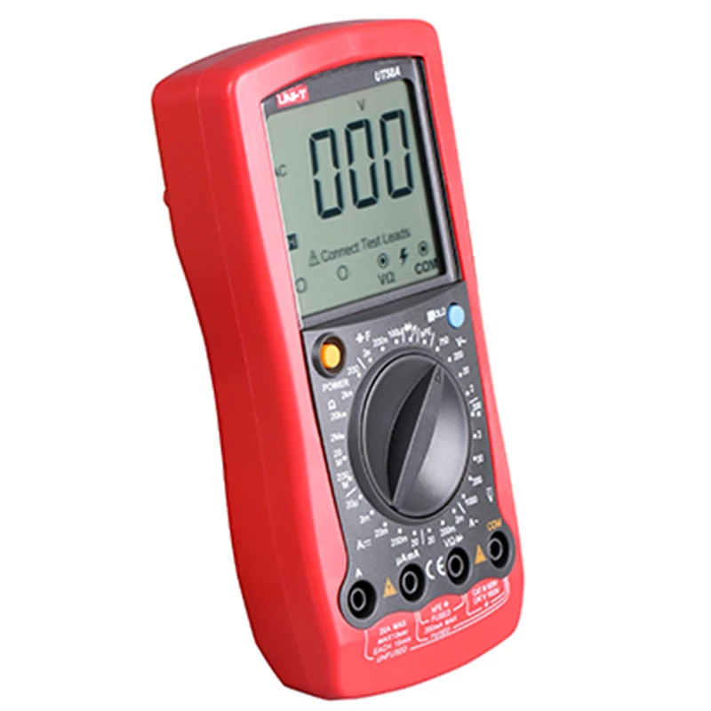 U-NIT UT58A Цифровой мультиметр DC/AC Измеритель Напряжения тока ручной Амперметр мультиметр измеритель емкости отсчетов мультитестер