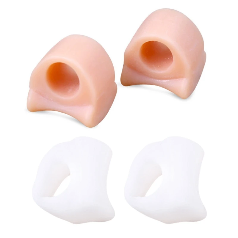 

2pcs Silicone Toe Corrector Orthotic Straightener Separator Foot Care Correctors