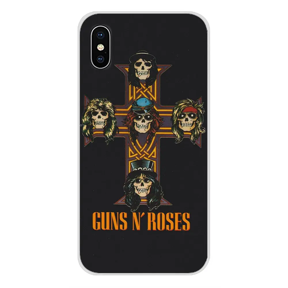 Прозрачные чехлы из ТПУ кожи НРГ группа Пистолеты N Roses крест для LG G3 G4 мини G5 G6 G7 Q6