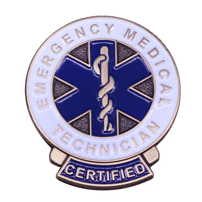 Эмалированная булавка Star of Life сертифицированная бейдж для аварийной терапии