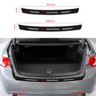 Наклейка на задний бампер автомобиля из углеродного волокна, защитная пленка на багажник для SsangYong Tivoli Korando Actyon Kyron Rexton, автомобильные аксессуары