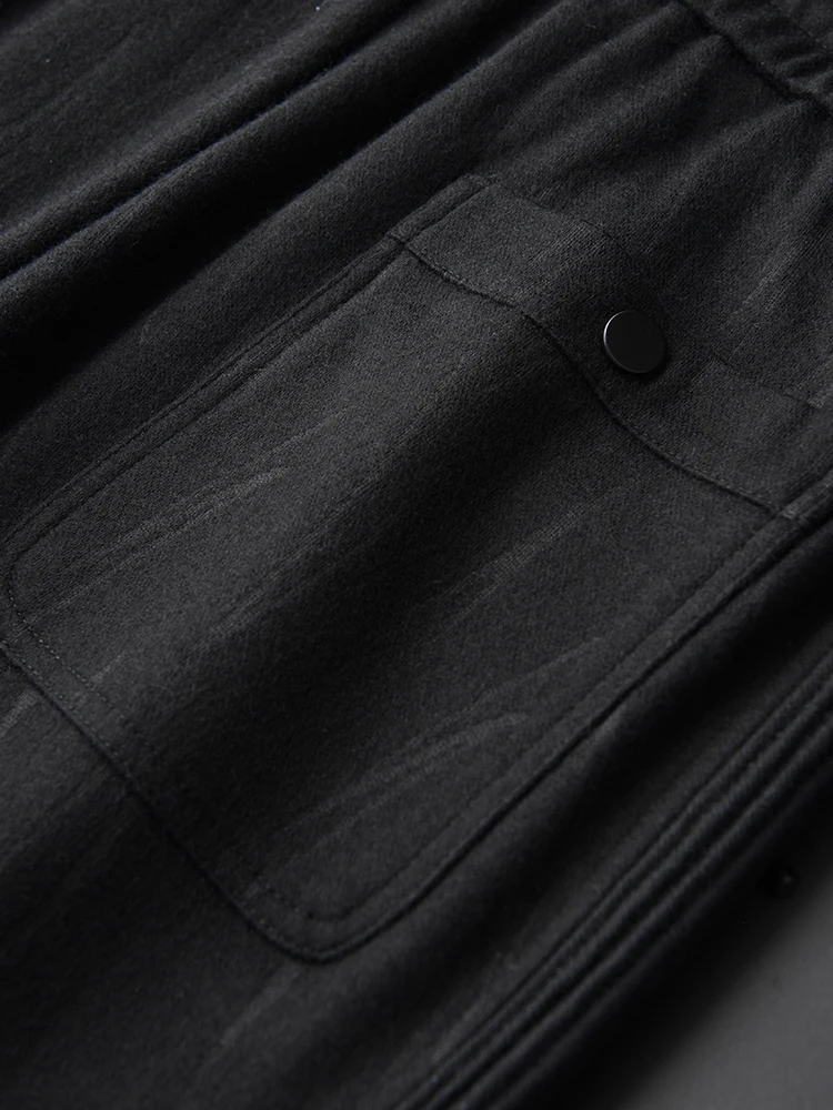 

a big It's 4XL tall man with a high-grade wool blend, dark threads, and men's informal pants,