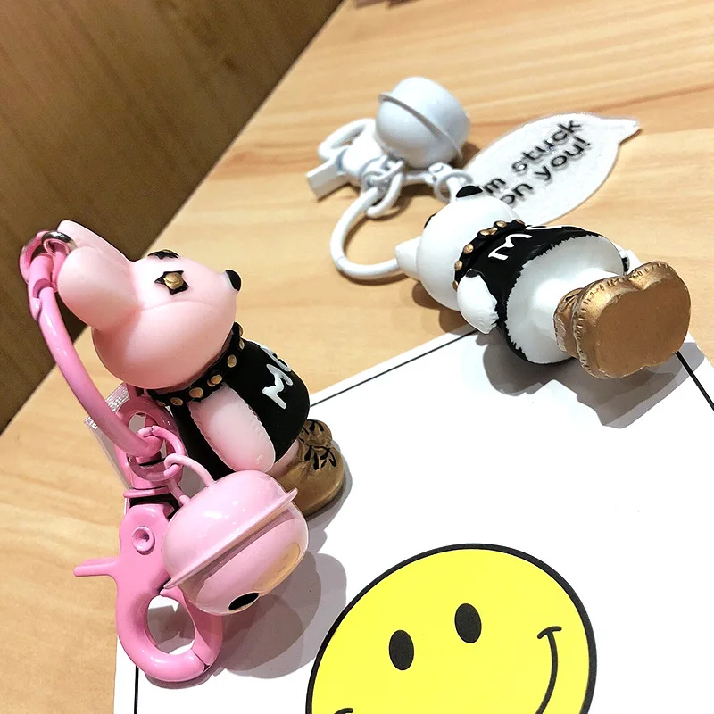 

Cartoon Rabbit Keychain Pendant Creative Cute Cartoon Glue Doll Keychains For Men Women Key Chain Car Key Ring Kid Gift 2020 Lo