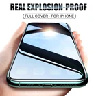 Изогнутое закаленное защитное стекло с полным покрытием для iPhone 11 12 Pro X XR XS Max, защита экрана на iPhone 7 8 6S Plus SE X, стекло