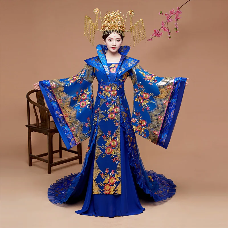 

Женская одежда в стиле древней династии Тан, костюм ханьфу, платье императорской принцессы, китайская сказочная одежда, народное платье