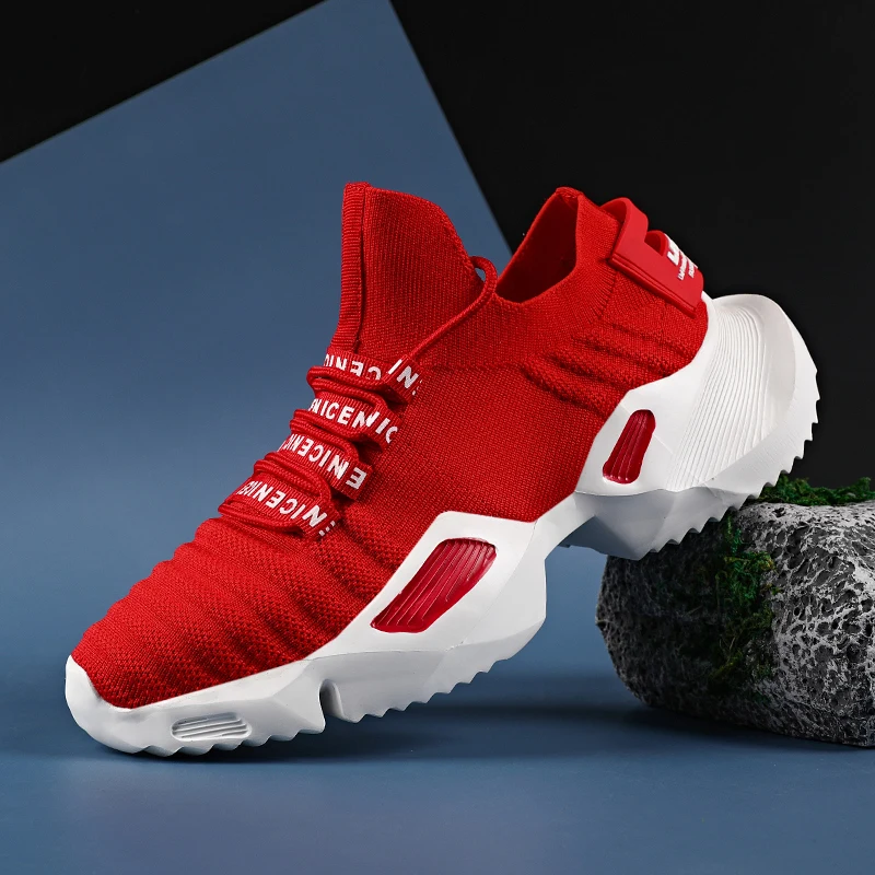 

Men Platform Sneakers Fashion Light Breathe Mens Gym Shoes Comfortable Breathable Male Trainers Outdoor Casual Running Shoes 47