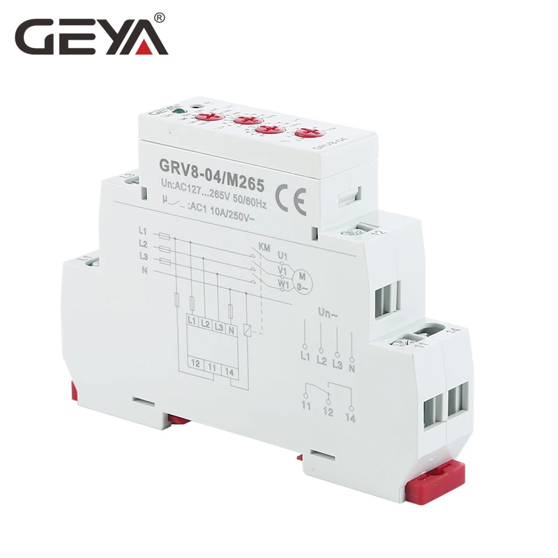 Бесплатная доставка GEYA GRV8-04 3 фазы Напряжение протектор последовательности фаз