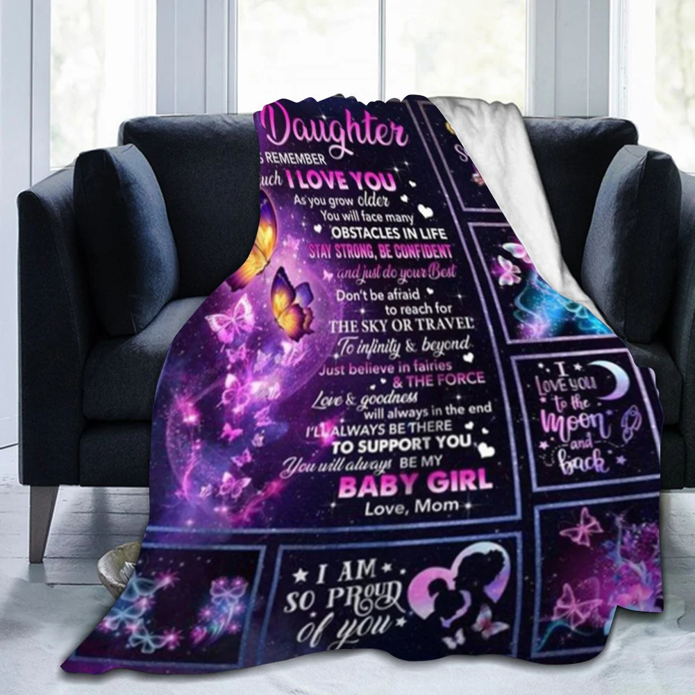 Реверсивный Фланелевое жене папы дочери и сына с изображением бабочки букв