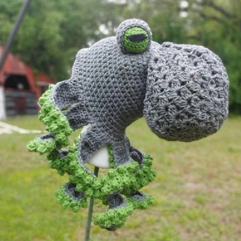 

Halloween Hand Weave Knitted Beanie Hat Funny Gradient Cartoon Octopus Tentacle Eyes Skull Cap Cosplay Party Headgear