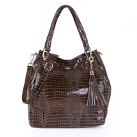 genuine leather new style bucket women fashional shoulder bag luxury brand designer purses and handbags large female totes