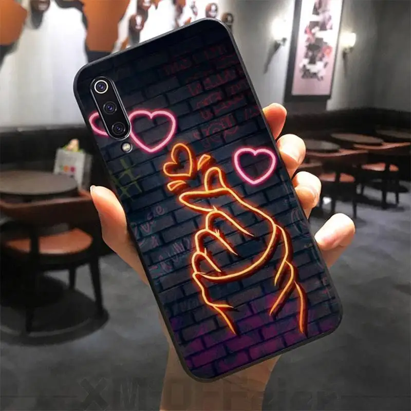 Мягкий силиконовый чехол для телефона с сердечком Love on the finger kpop из ТПУ xiaomi mi 8 9 8SE
