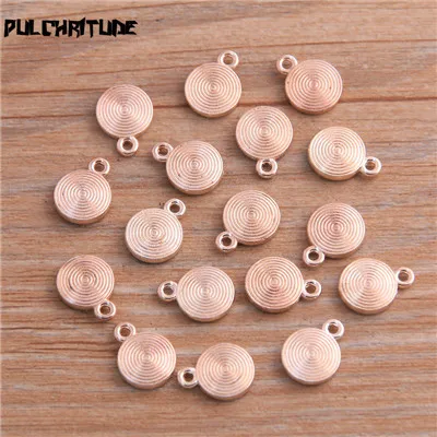 kc gold PULCHRITUDE 30 шт 9*12 мм продукт три цвета Мини Круглый Круг Подвески Ювелирные изделия металлический сплав маркировка ювелирных изделий - Окраска металла: kc gold