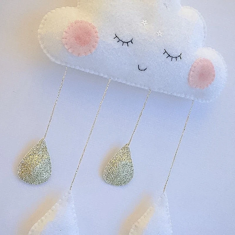 Войлочные облачные и световые гирлянды с эффектом дождевых капель детский душ