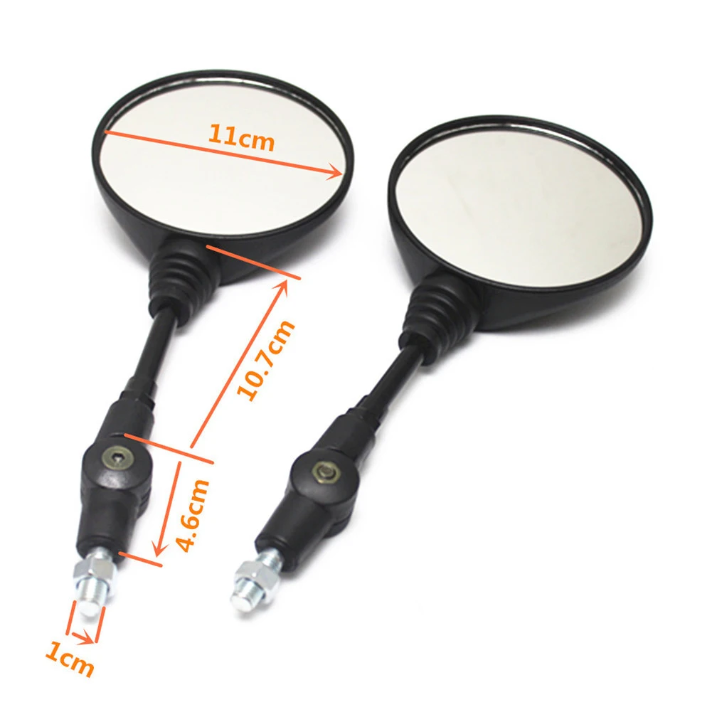 

1Pair Universal Folding Motorcycle E-Bike Side Rearview Mirror 10mm For Honda Ka wasaki Suzuki Motor Decoration Accessories