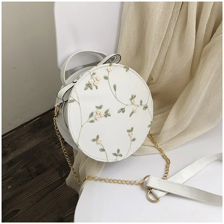 

Bags for Women 2020 Ladies Hand Bags Tote Bag Shoulder Bag Circular Flowers National Women Bag PU Soft Zipper Handbag