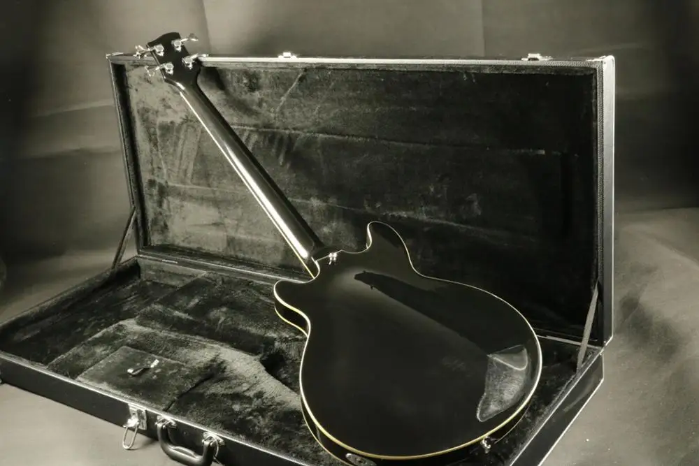 Качественный полый корпус 4 струны электрогитары Гитара пламенный клен верхний