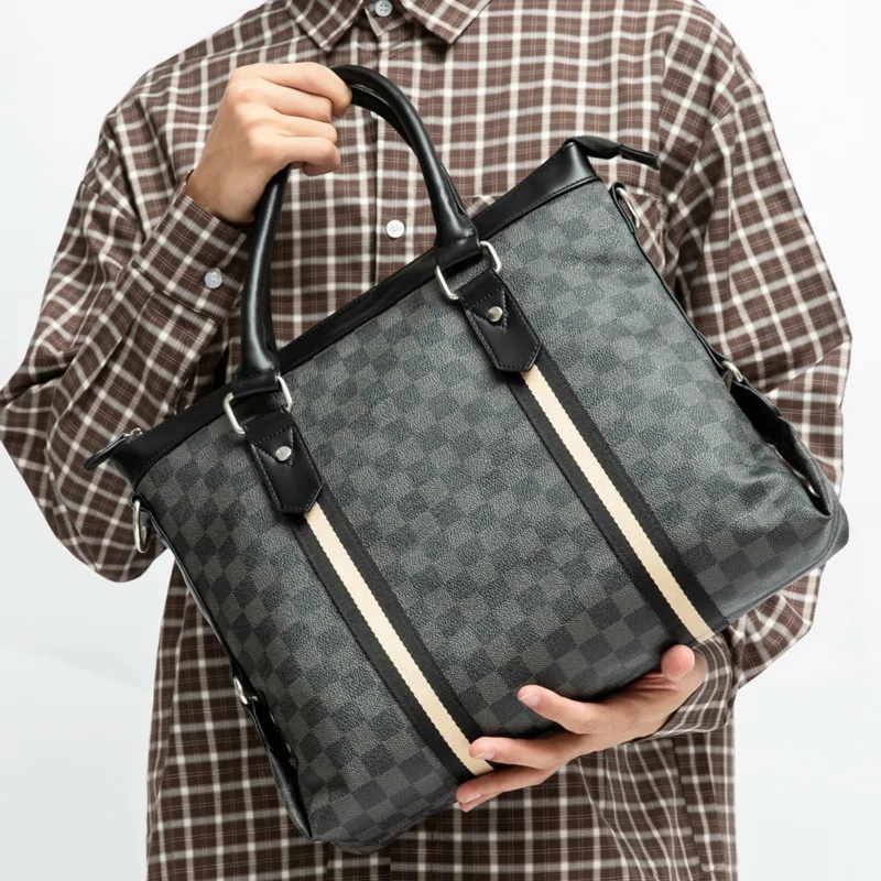 

14 Inches Waterproof Commuting Men Briefcases Business Computer/Laptop Men Handbag PU Leather Sling Men's Shoulder Bags 2020