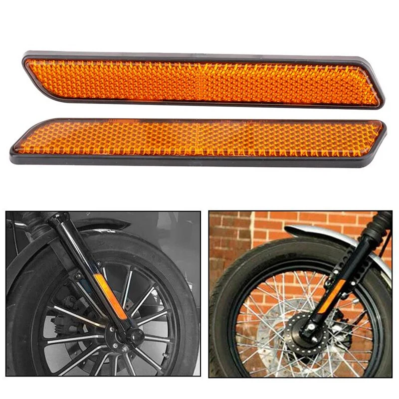 

1Pair Motorcycle Front Fork Leg Reflectors Legs Sliders Dyna Glide Sportster Lower Leg Slider for Touring