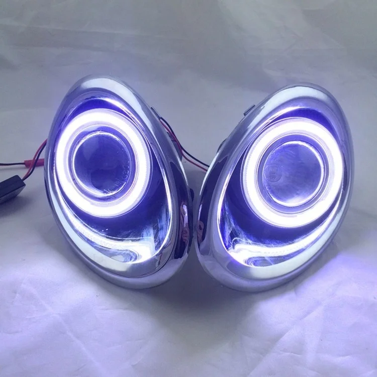 Дневные ходовые огсветильник COB angel eye DRL + галогенная противотуманная фара линза