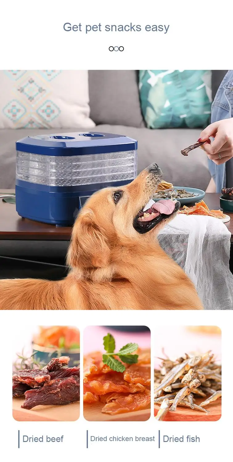 

Dried Fruit Vegetables Herb Meat Machine Household MINI Food Dehydrator Pet Meat Dehydrated 5 trays Snacks Air Dryer
