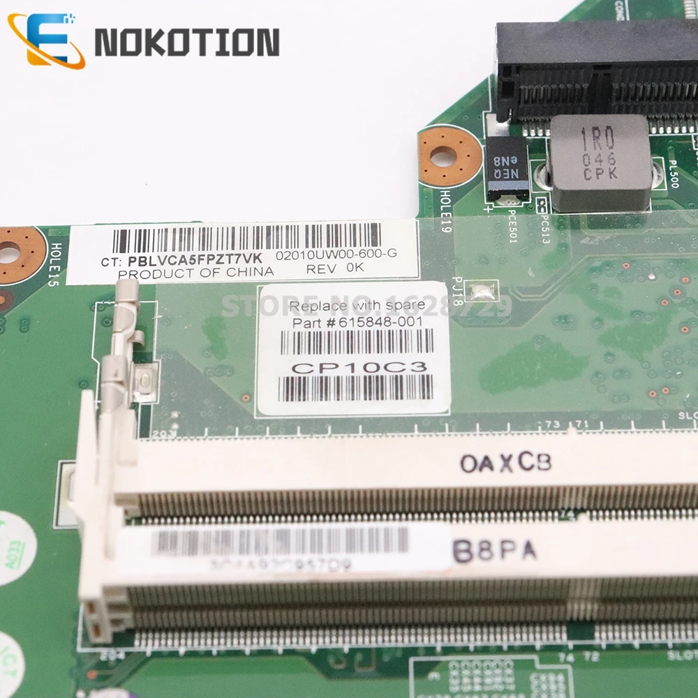 NOKOTION 615848-001 605902-001 608340-001 для Hp Compaq G72 G62 материнская плата для ноутбука 17 дюймов HM55 DDR3 с графическим процессором