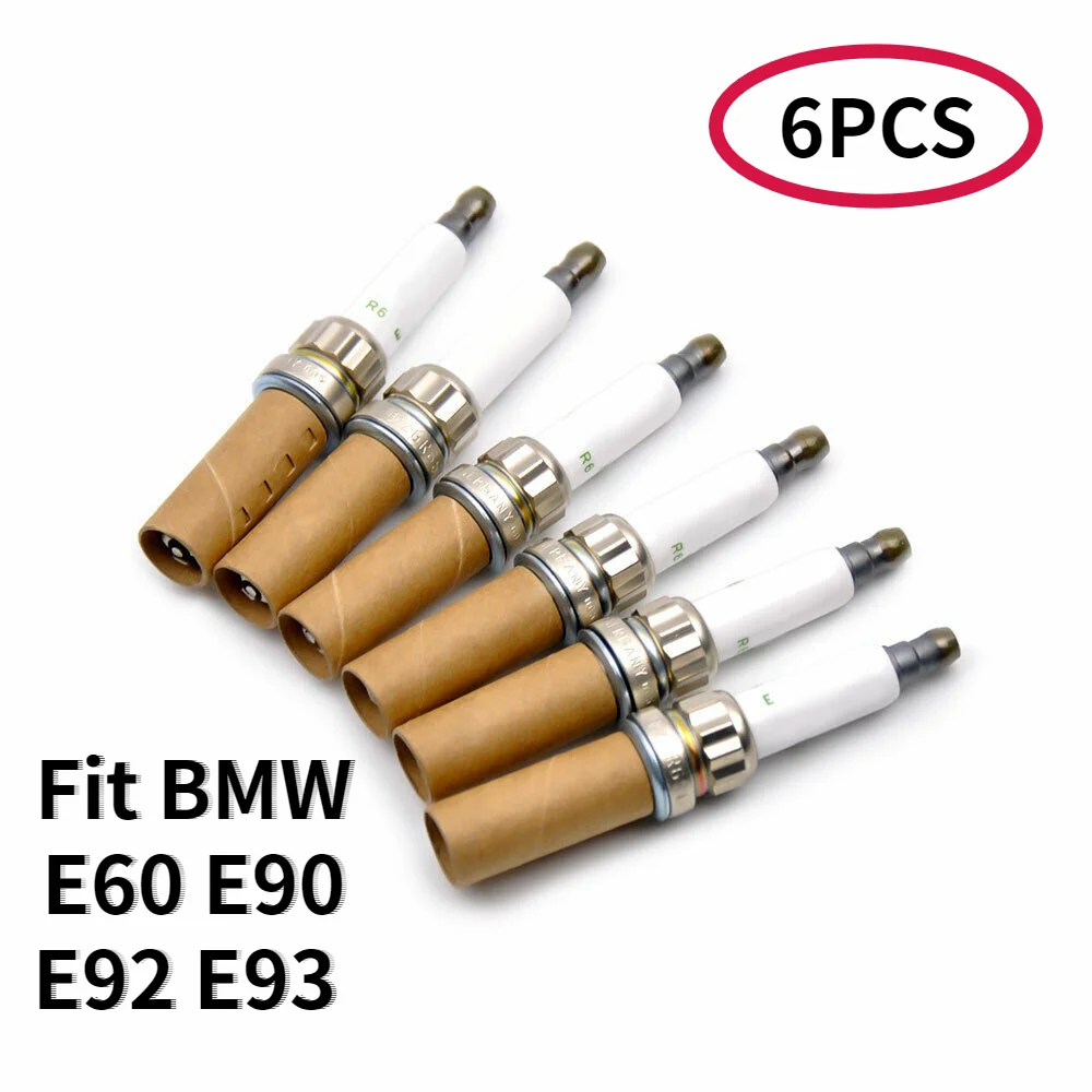 

6pcs Spark Plugs Triode Ignition For BMW E60 E90 E92 E93 135I 335I 535I N54 F01 F02 F03 Engine 12120037244 ZGR6STE2