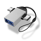 Адаптер OTG 2-в-1 с Micro USB Type C на USB 3,1 Type-C адаптер для мобильного телефонапланшетаноутбука USB C OTG адаптер конвертер