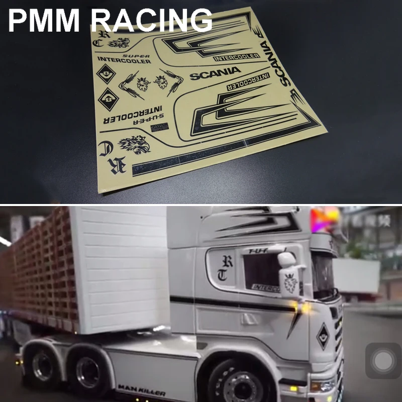 Металлическая наклейка набор для украшения Модернизированная установка 1/14 Tamiya RC