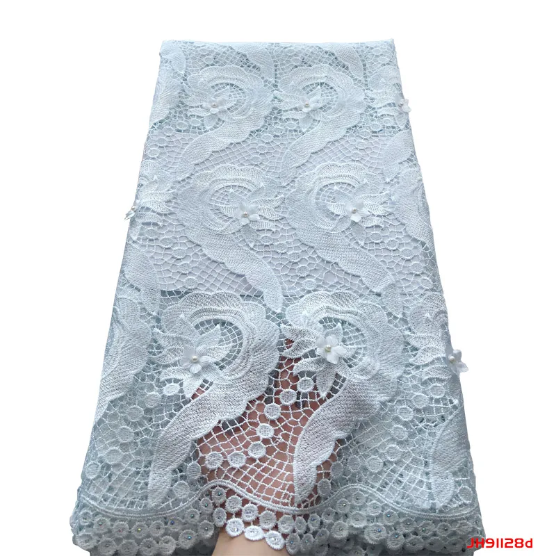 

Green African Embroidery multicolor 3D decal with bead diamond water soluble Tulle Net Lace Fabric f191128