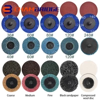 50mm roloc quick change discs 2 inch sanding discs surface conditioning discs with 14 disc pad holder for angle grinder