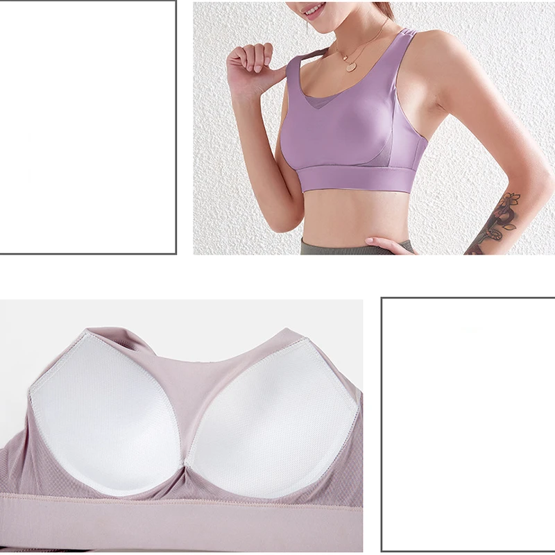 

Padded Sports Bra Sexy Brassiere Sport Femme Sports Bra Seamless Top Shockproof Yoga Bra Running Top Sport Bh Gym Solid Bra
