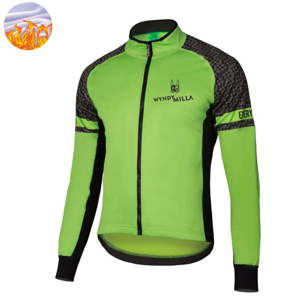 

Lange Wyndymilla Winter Fietsen Jacket Mtb Jersey Mouw Kasjmier Bike Cycle Jas Fleece Warm Cycling Clothes Men Full Zipper