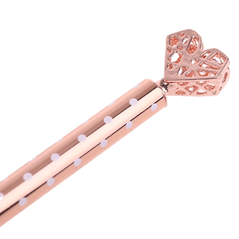 

5Pcs Big Crystal Diamond Pen,Heart Shaped Pen, Metal Ballpoint PenSchool K3KB