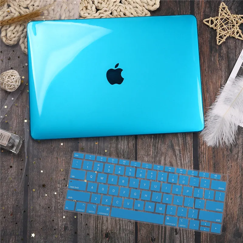 Crystal sky blue Для Macbook Air retina 11 12 13," кристально чистый чехол для Macbook Air Pro 13 15 16 Touch Bar/Touch ID A1932 A2159 A2141 - Цвет: Crystal sky blue
