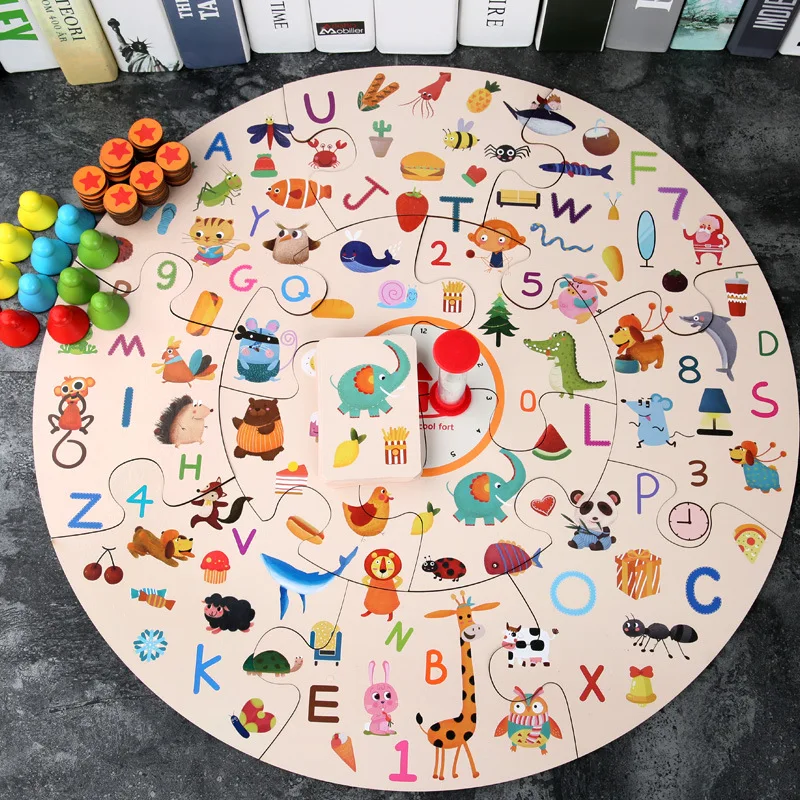 

Wooden children's jigsaw puzzle logical board games early education educational toys detective party brain training parent-child
