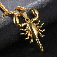 wangaiyao hip hop scorpion pendant necklace men and women necklace couple fashion casual personality scorpion necklace