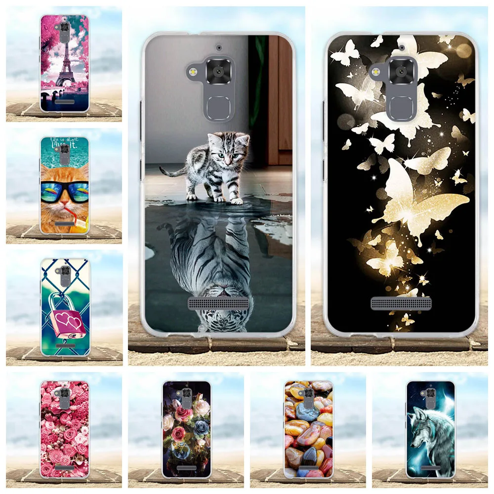 Чехол для Asus Zenfone 3 Max ZC520TL Мягкая силиконовая задняя крышка из ТПУ Сумка с 3D