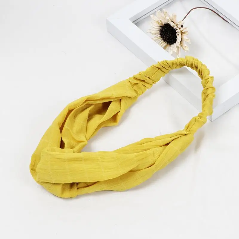 

Headdress Plaid Bow Headband 2020 Lady Turban Elastic Headwear Head Wrap Women Hair Accessories for Women Striped Hair Bands