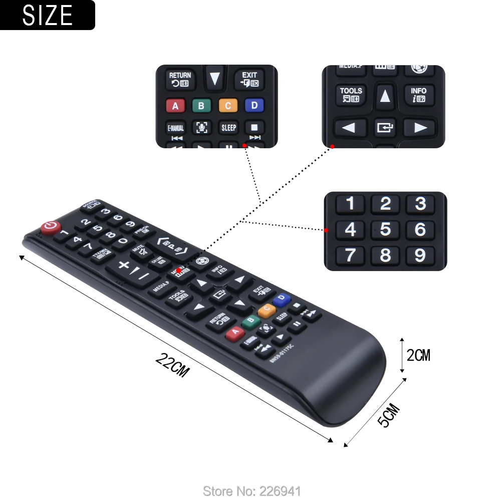 BN59 01175C пульт дистанционного управления для samsung led TV с футбольной функцией Fernbedienung