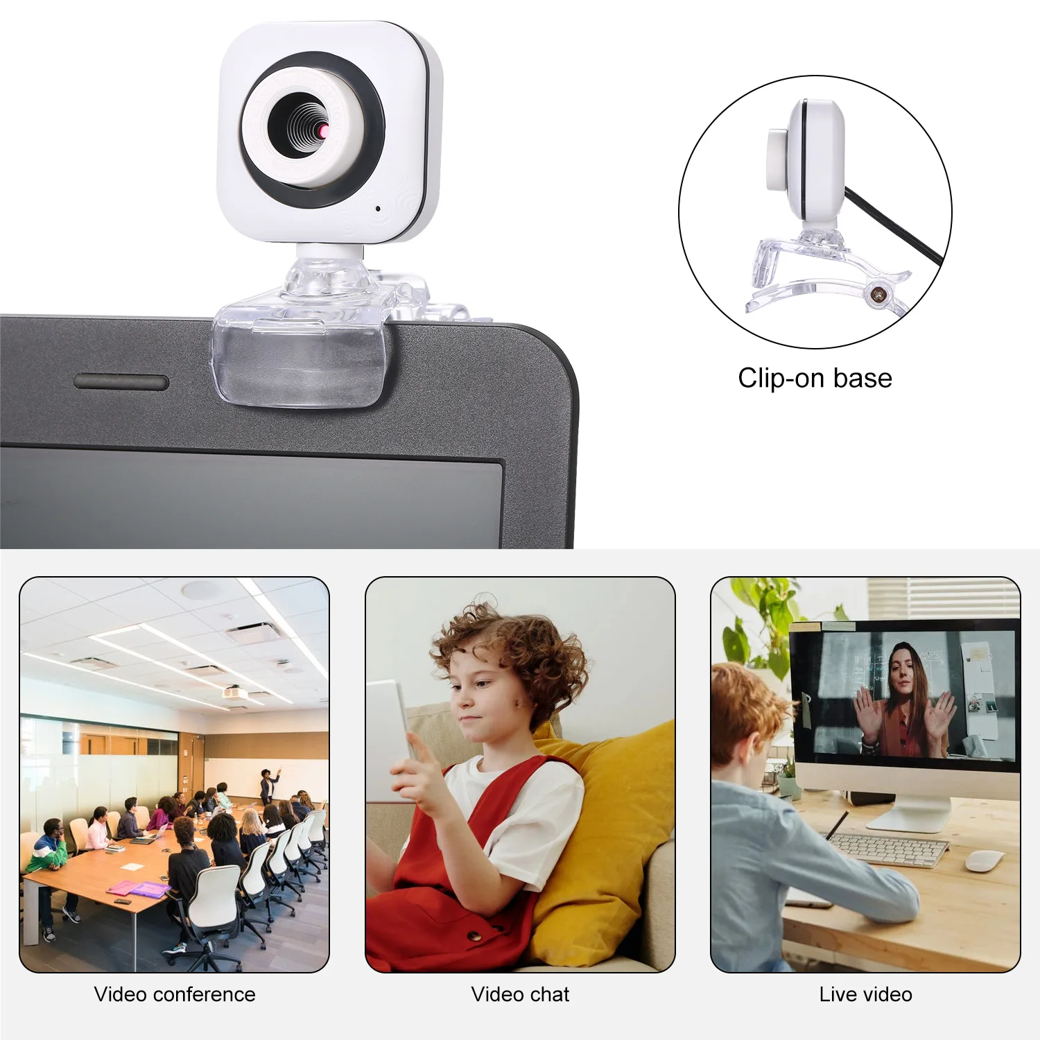 USB-веб-камера высокой четкости с зажимом для веб-камеры ПК ноутбука настольного