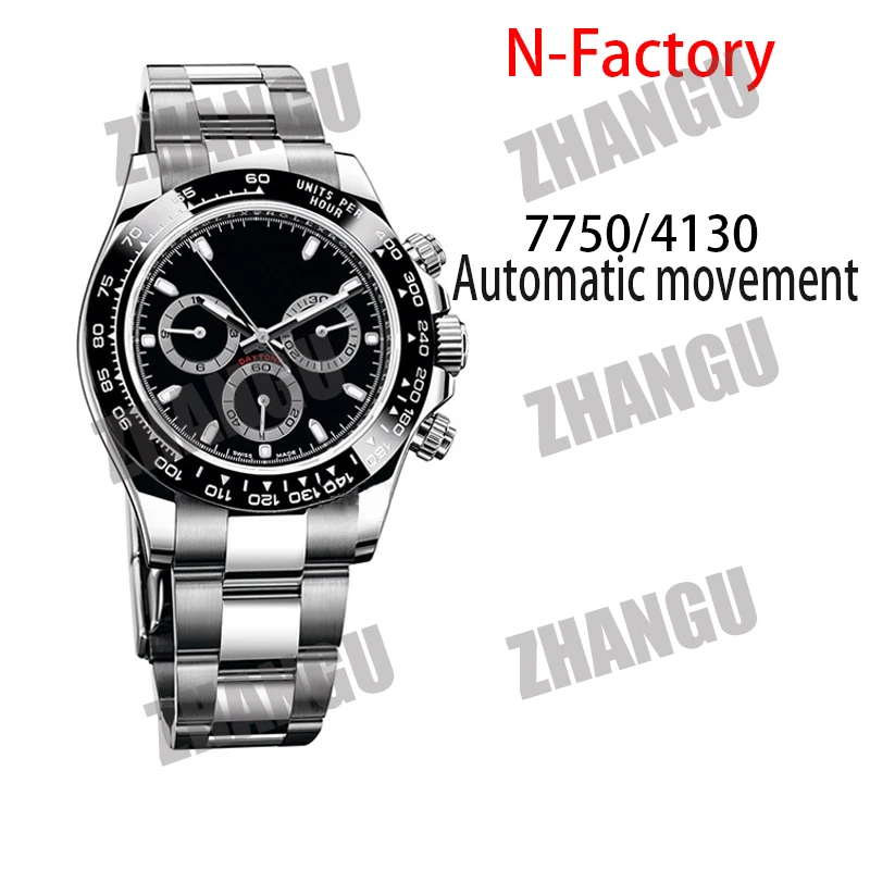 

Top Re-engraved AAA Watch Men's Automatic Mechanical Watch Waterproof Noob 904L Stainless Steel 7750 Movement Fashion Business