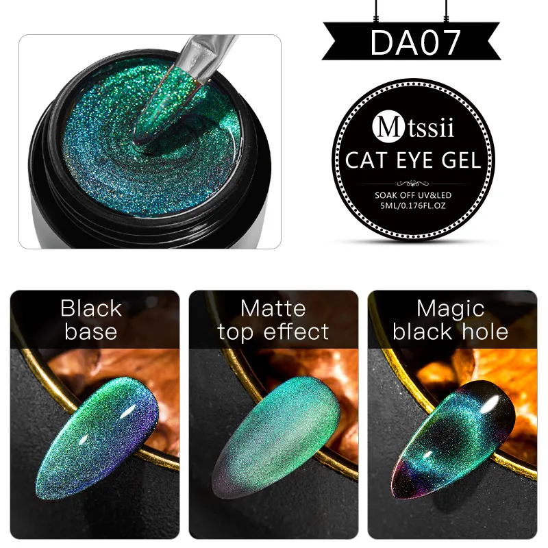 Q01720 Mtssii 5 мл 9D Galaxy Cat Eyes светодиодный Гель-лак для ногтей Хамелеон для использования с магнитом УФ-лак для ногтей Блестящий гель нужен черный базовый слой - Цвет: Q01720